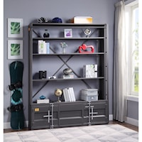 Bookshelf & Ladder with Container Style Look