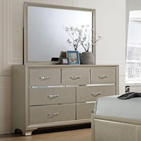 Glam 7-Drawer Dresser and Mirror Set