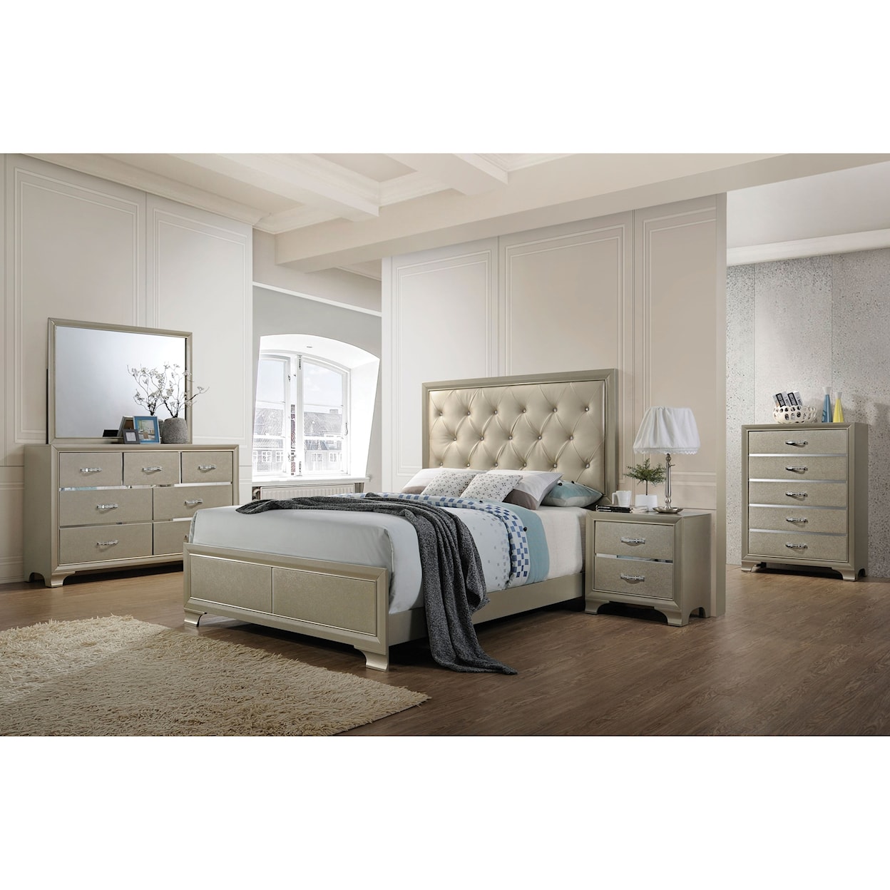Acme Furniture Carine Dresser + Mirror Set