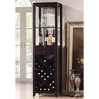Wine Cabinet Tower with 2 Shelves 
