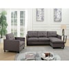 Acme Furniture Ceasar Sectional Sofa (Rev. Ottoman)