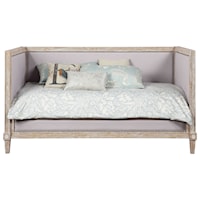 Rustic Twin Upholstered Daybed with Nailhead Trim