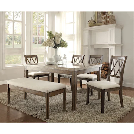 Dining Table Set with Bench