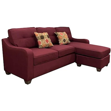 Sectional Sofa (Rev. Chaise) & 2 Pillows