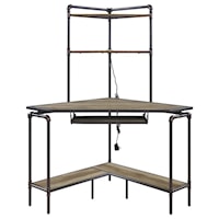 Industrial Desk with Shelves