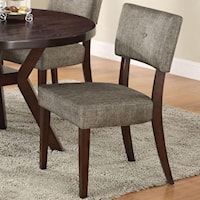 Modern Dining Side Chair with Upholstered Panel Backrest