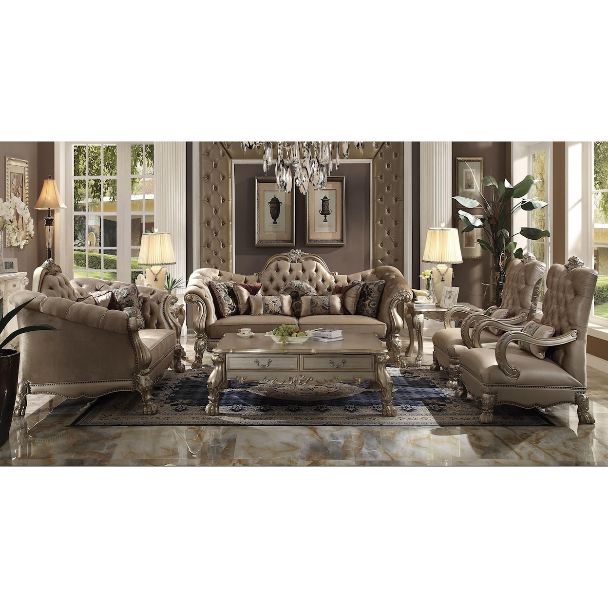 Acme Furniture Dresden Loveseat w/5 Pillows