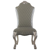 Traditional Faux Leather Side Chair