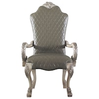 Traditional Faux Leather Arm Chair