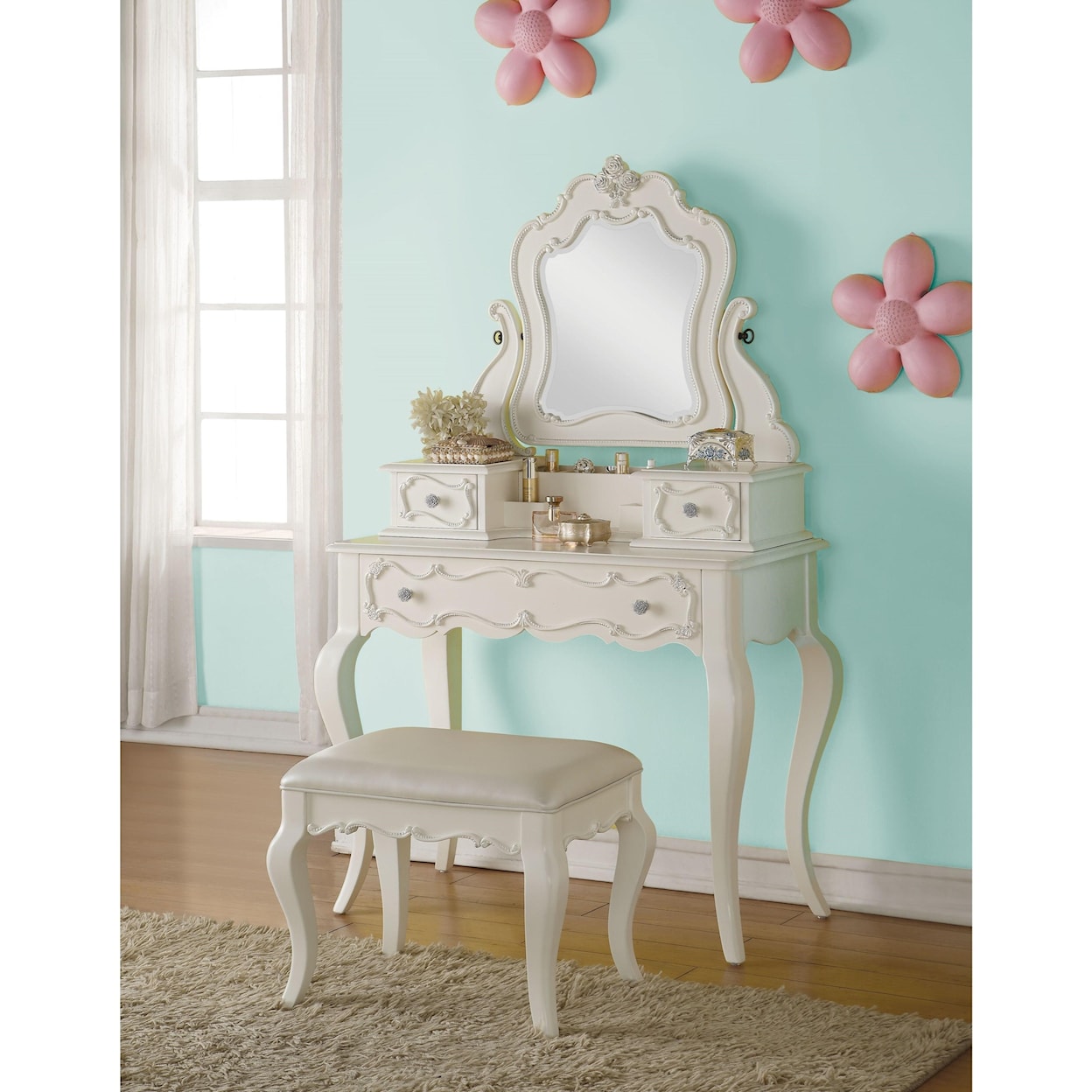 Acme Furniture Edalene Vanity & Mirror