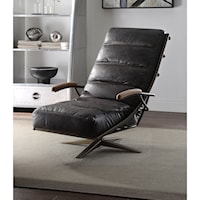 Industrial Contemporary Accent Chair with Metal Star Base