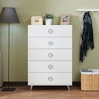 Contemporary Chest with Angled Metal Legs