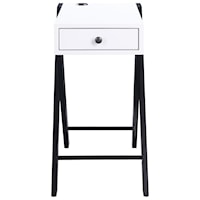 Contemporary End Table with USB Port