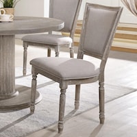 Transitional Side Chair in Reclaimed Gray Finish