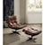 Acme Furniture Gandy Contemporary Accent Swivel Chair and Ottoman Set