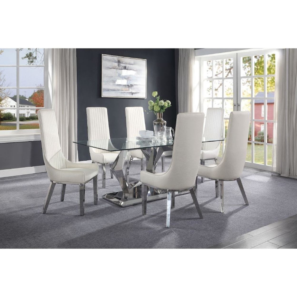 Acme Furniture Gianna 7-Piece Table and Chair Set