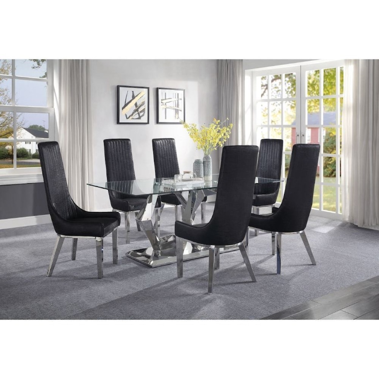 Acme Furniture Gianna 7-Piece Table and Chair Set