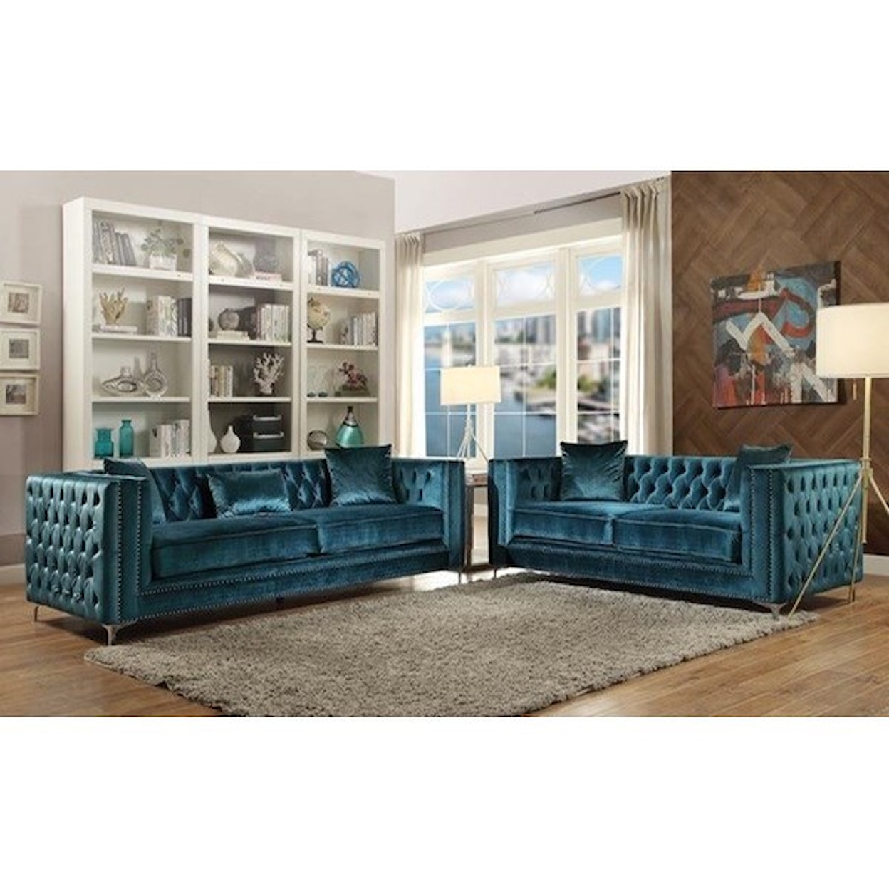 Acme Furniture Gillian Loveseat with 2 Pillows