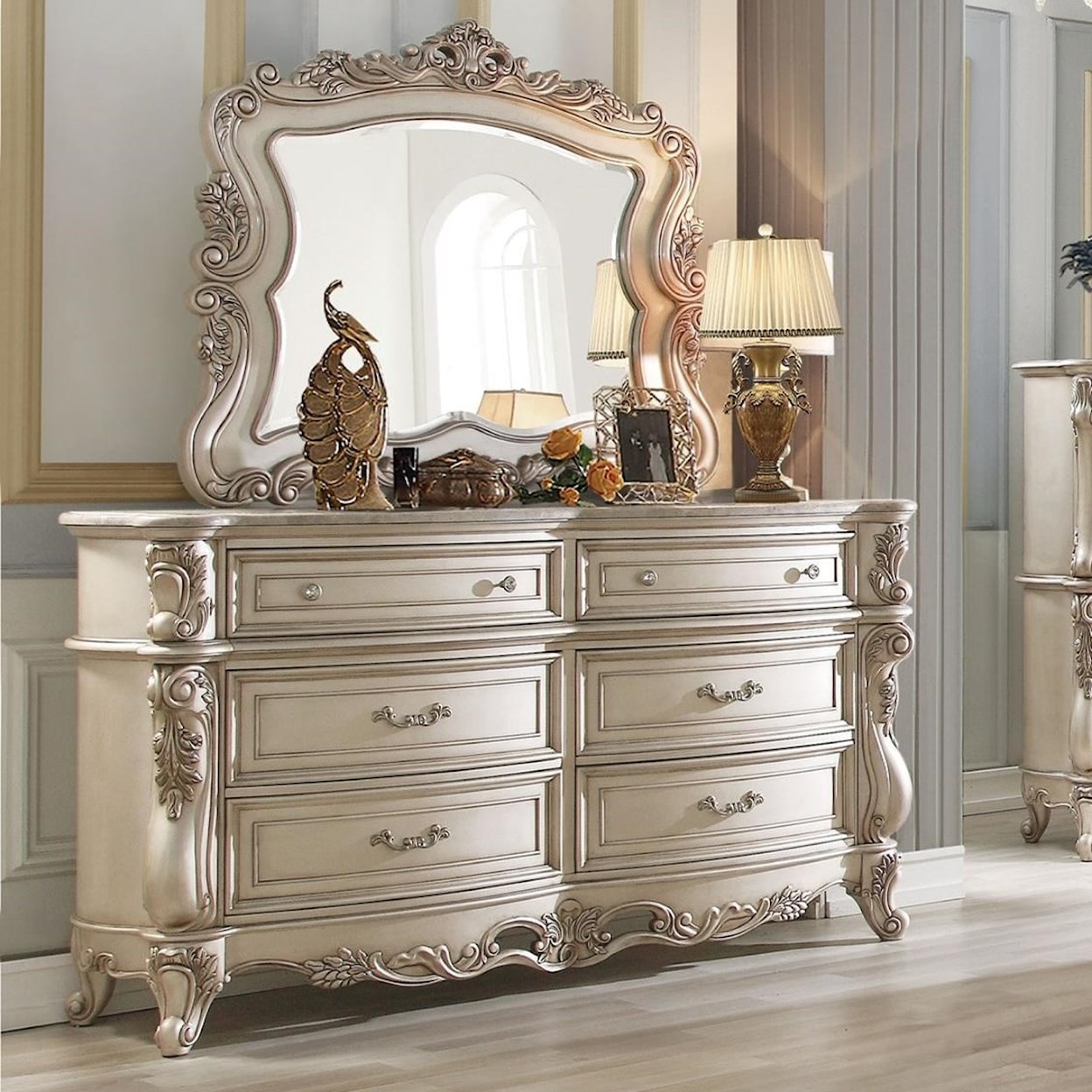 Acme Furniture Gorsedd Dresser + Mirror Set