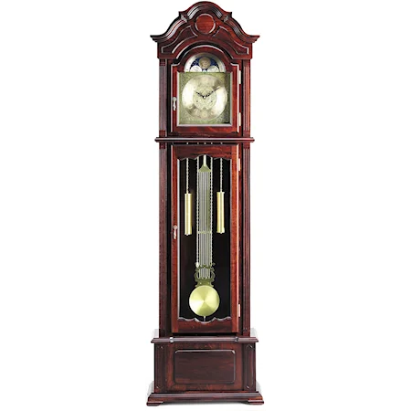 Dark Walnut Finish Grandfather Clock