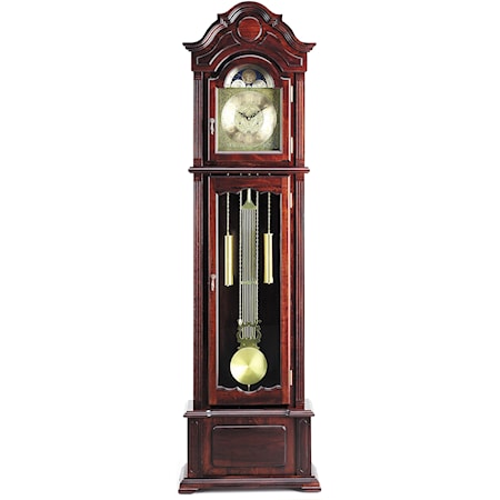 Dark Walnut Finish Grandfather Clock