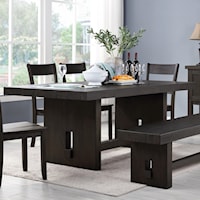 Transitional Rectangular Dining Table with Trestle Base