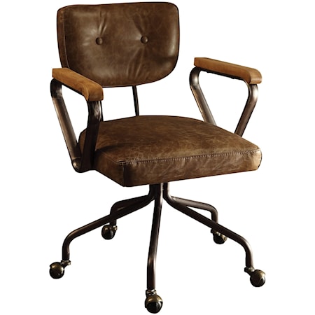 Industrial Leather Office Chair