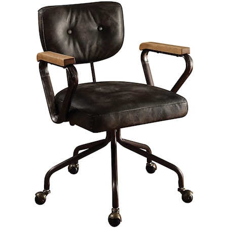 Industrial Leather Office Chair