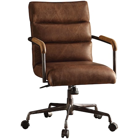 Industrial Leather Office Chair