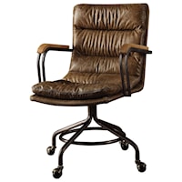 Industrial Leather Office Chair