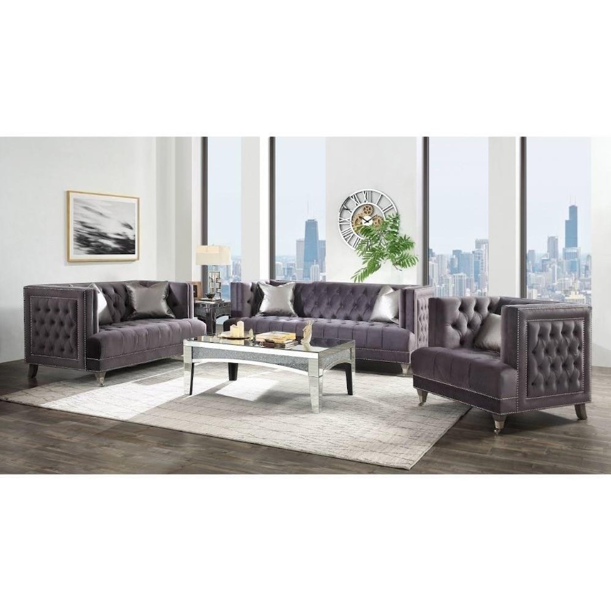 Acme Furniture Hegio Sofa w/2 Pillows