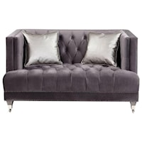 Glam Loveseat w/2 Pillows