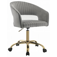 Contemporary Adjustable Office Chair with Wheels