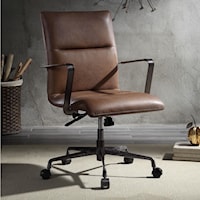 Industrial Office Chair in Top Grain Leather