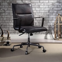 Industrial Office Chair in Top Grain Leather