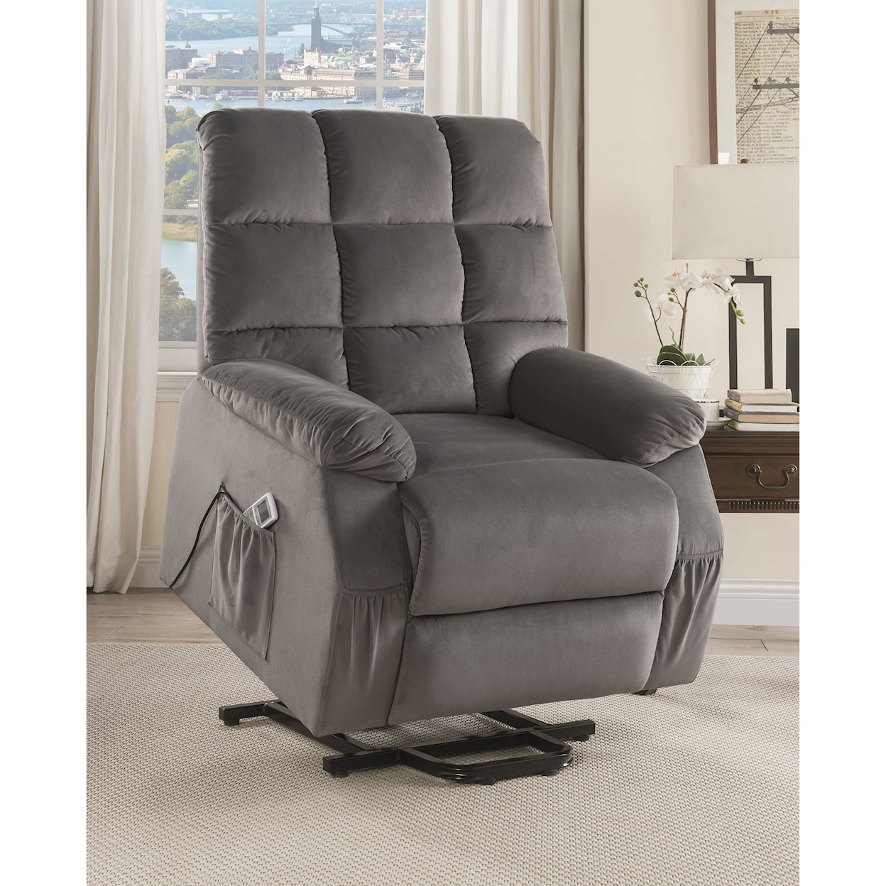 Acme Furniture Ipompea Recliner w/Power Lift & Massage