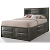 Acme Furniture Ireland Storage - Gray Oak Eastern King Bed w/Storage