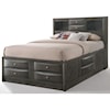 Acme Furniture Ireland Storage - Gray Oak Queen Bed w/Storage