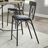 Metal Crossback Counter Height Chair