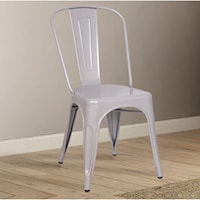 Industrial Metal Cafe Side Chair