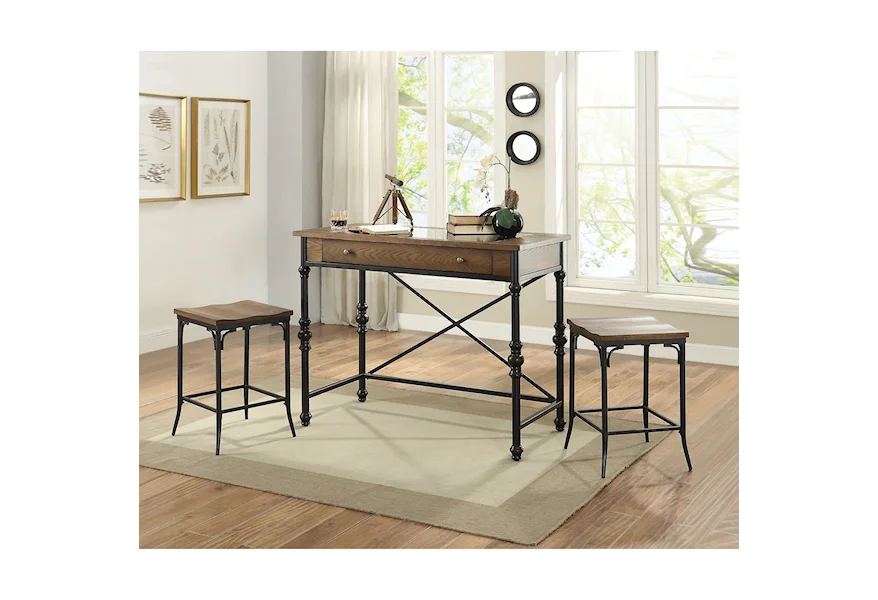 Jalisa Counter Height Table Set for 2 by Acme Furniture at Dream Home Interiors
