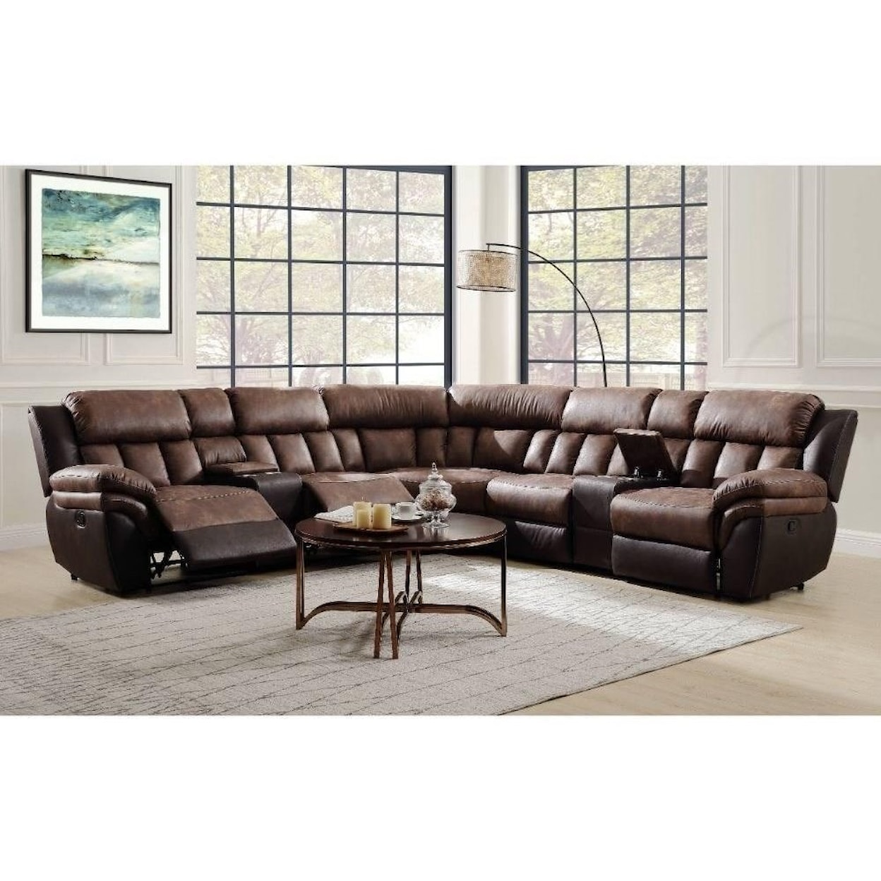 Acme Furniture Jaylen Reclining Sectional Sofa