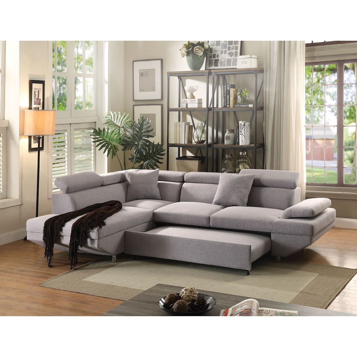 Acme Furniture Jemima Sectional Sofa w/Sleeper