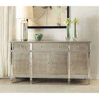 Glam Server with Mirrored Accents