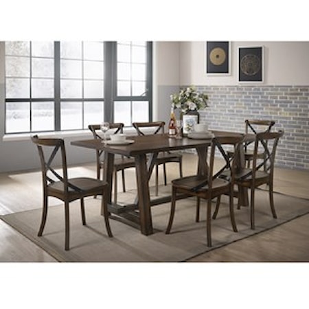 Dining Table Set with 6 Chairs