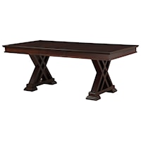 Transitional Wood Dining Table with 18" Leaf