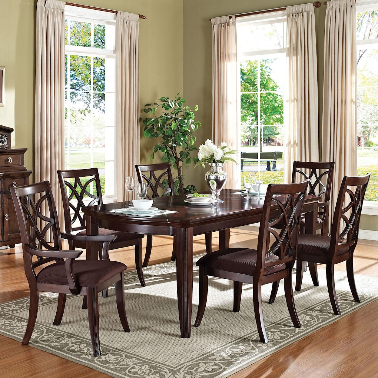 Acme Furniture Keenan Transitional Dining Table and Chair Set