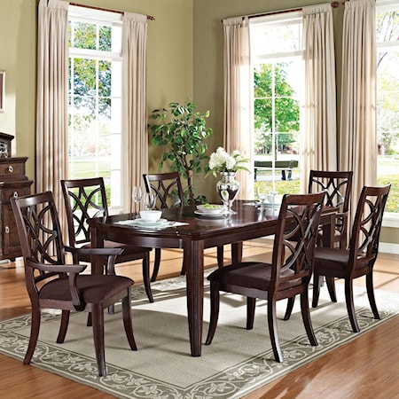 Transitional Dining Table and Chair Set