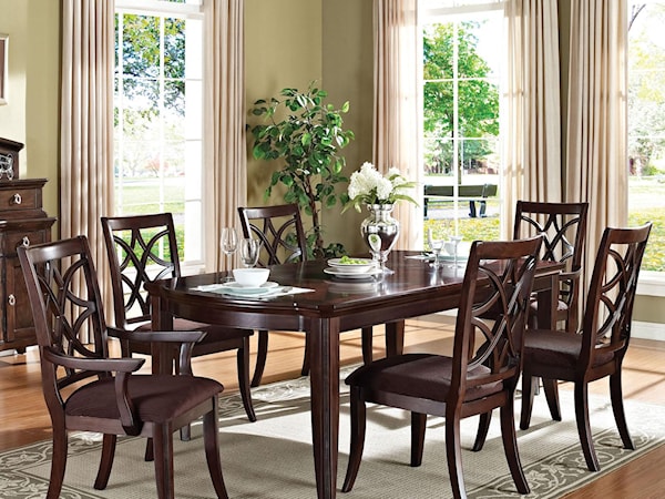 Transitional Dining Table and Chair Set