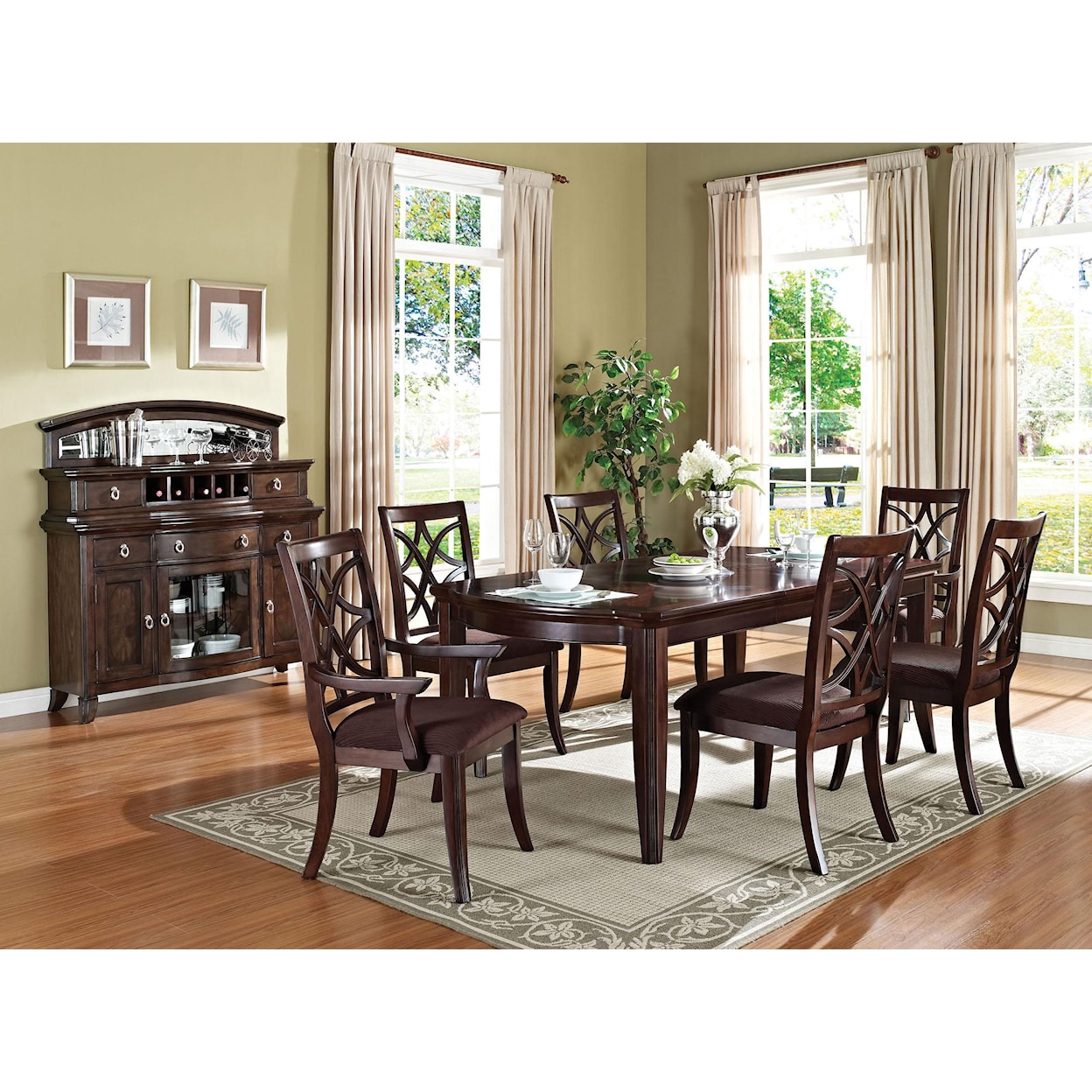 Acme Furniture Keenan Transitional Dining Table and Chair Set